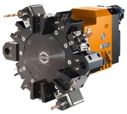B SPITZEN H65/1250SY2  Револьверная головка (опция)  В качестве опции на наклонной части станины станка может быть установлена револьверная головка SAUTER (Германия) на 12 приводных позиций BMT65 мощностью 3,7 / 7,5 кВт (6000 об/мин) для расширени...